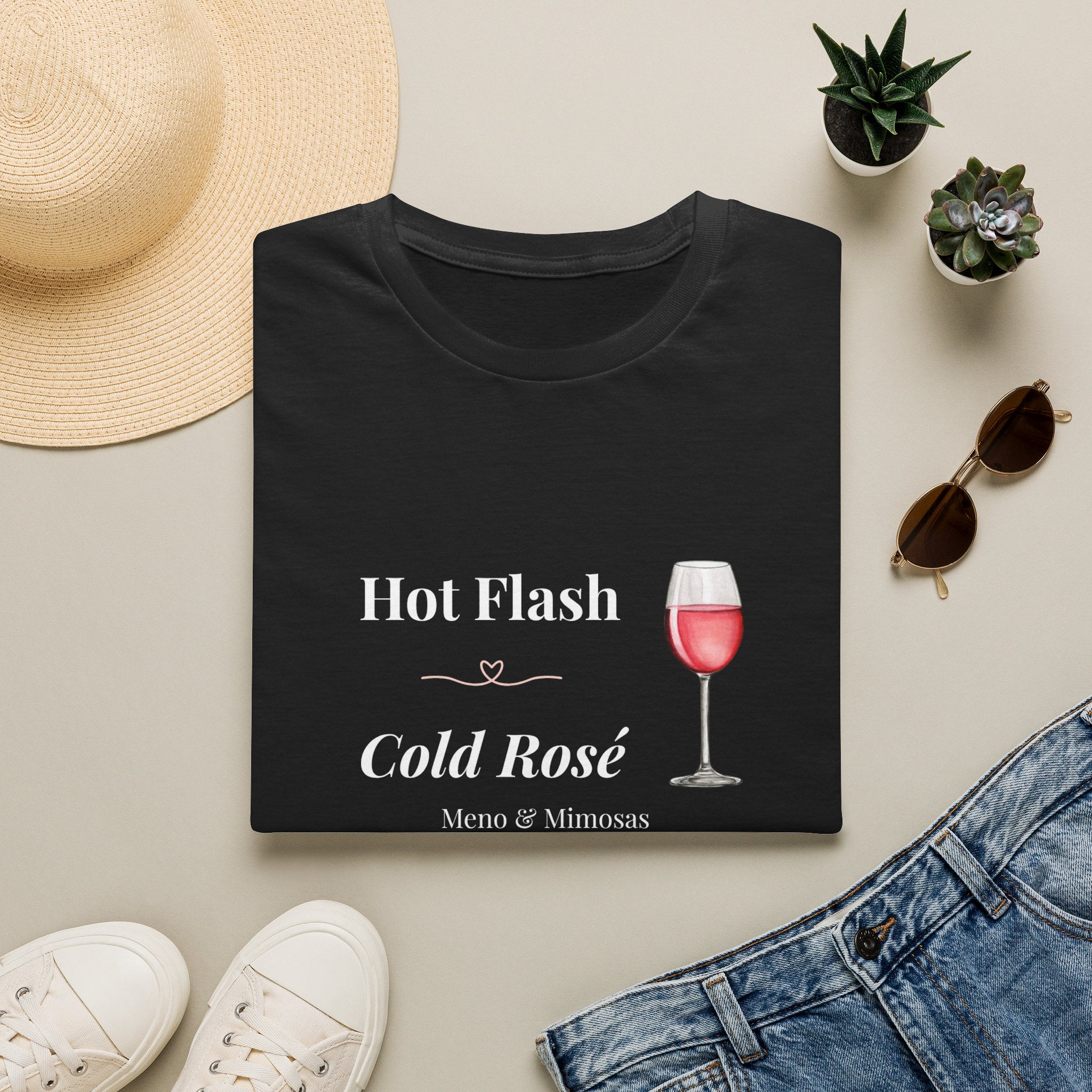Hot Flash Cold Rosé T-Shirt - Meno & Mimosas