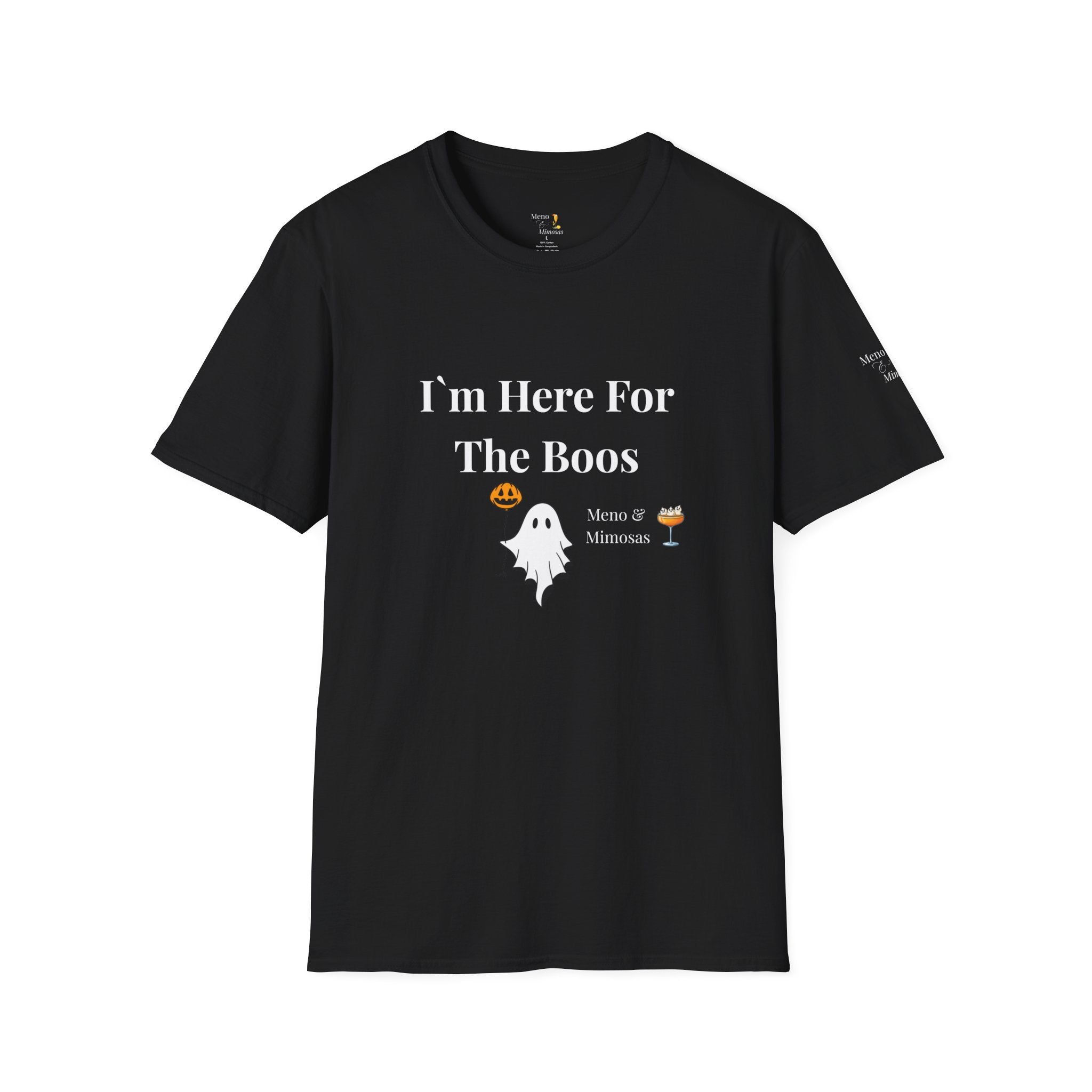 "I'm Here For The Boos" Tee from Meno & Mimosas - Halloween Collection