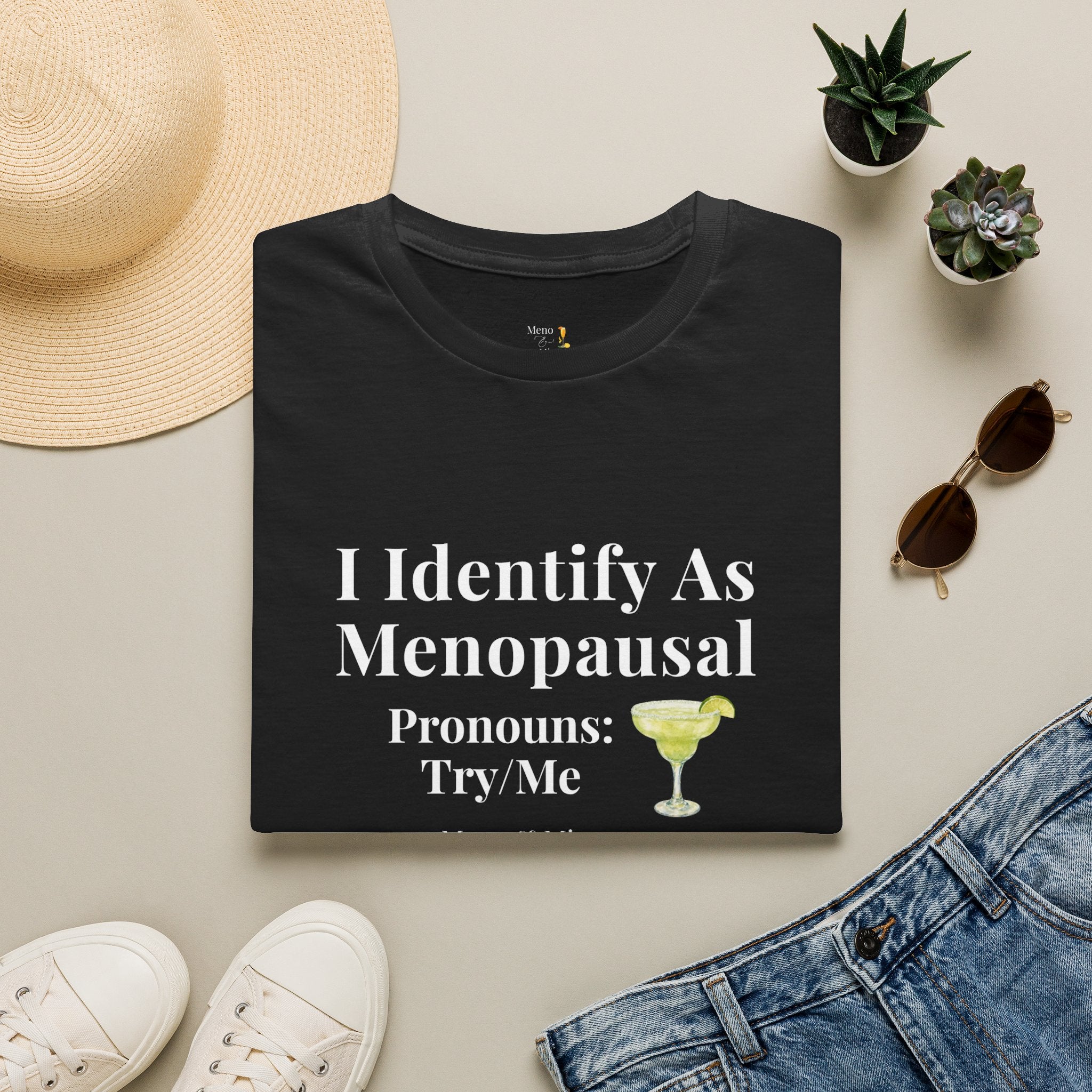 "I Identify As menopausal" Tee by Meno & Mimosas
