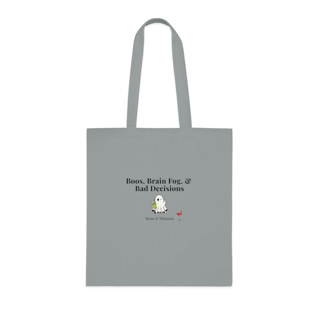 Tote Bag — "Boos, Brain Fog, & Bad Decisions" Cute Witchy Halloween Tote